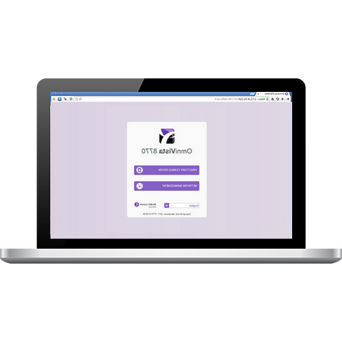 OmniVista 8770 Network Management System. Web client homepage